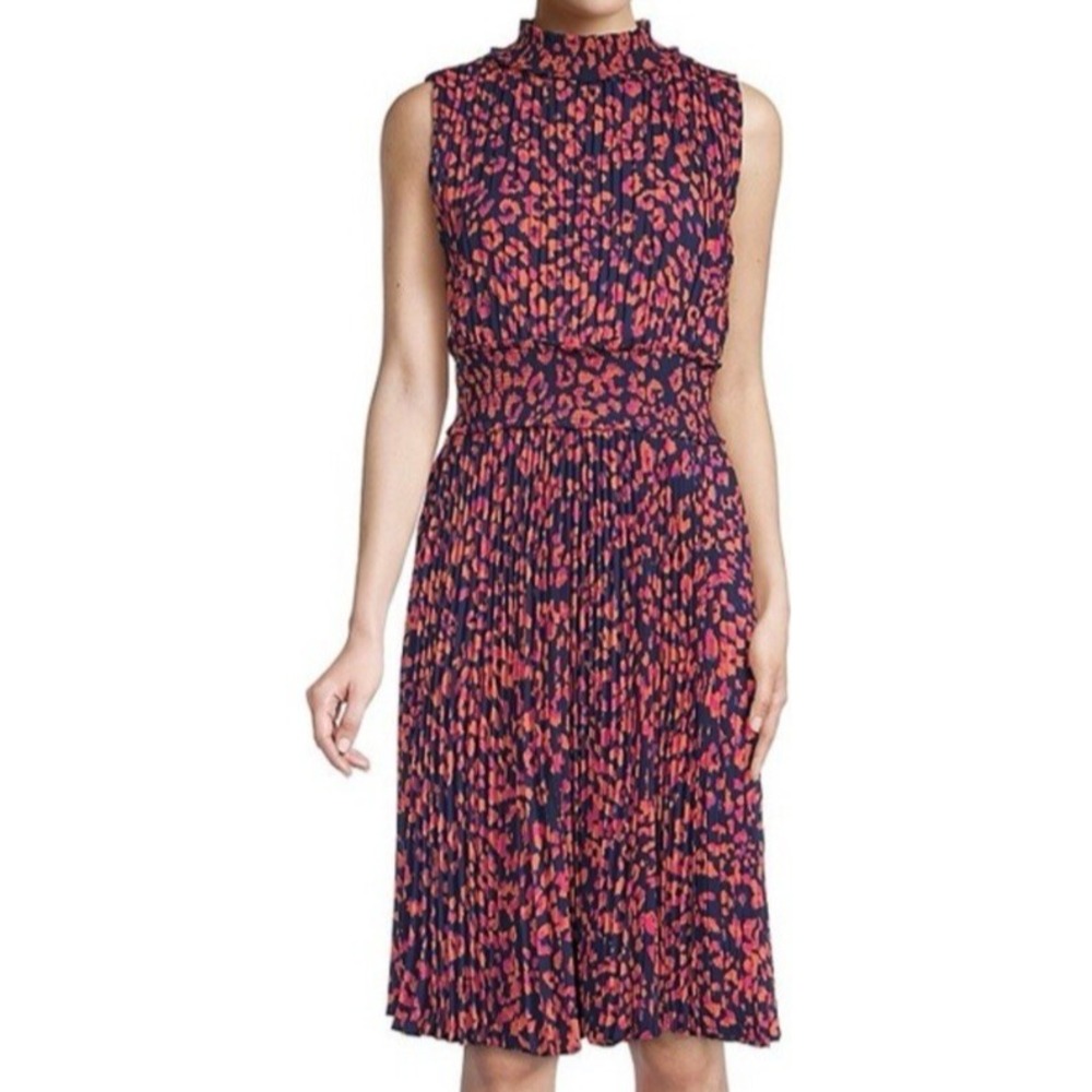 Nanette Lepore Sleeveless Animal Print Dress Wedding Guest Spring Garden Party 8
